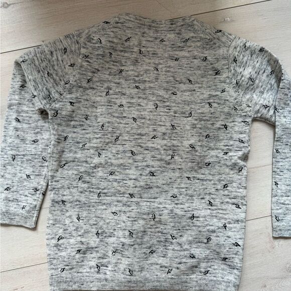 Zara gray marble knit cardigan button down with lightning bolts. Boys sz 7 - Picture 8 of 9